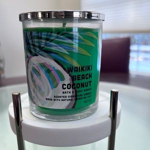 Bath and Body Works Single Wick Mason Jar Waikiki Beach Coconut NWT